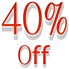 40% Off Sale PNG Transparent Clipart
