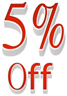5% Off Sale PNG Transparent Clipart