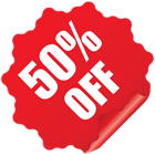50% Off Sticker PNG Clipart Image