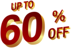 60 Percent Discount Clip Art Image
