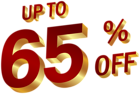 65 Percent Discount Clip Art Image