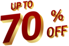 70 Percent Discount Clip Art Image