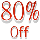 80% Off Sale PNG Transparent Clipart