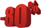 80% Off Sale PNG Transparent Image