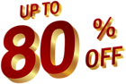 80 Percent Discount Clip Art Image