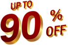 90 Percent Discount Clip Art Image