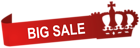 Big Sale Label with Crown PNG Clipart Image
