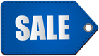 Blue Sale Tag Transparent PNG Clip Art Image