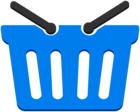 Blue Shopping Basket PNG Clipart