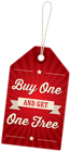 Buy One Get One Free Label PNG Clipart Image
