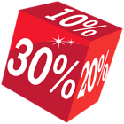 Discount Cube PNG Clipart Image