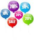 Discount Sale Balloons Transparent PNG Clip Art Image