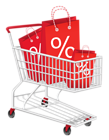 Discount Shopping Cart Clipart PNG Picture