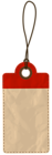 Empty Price Tag Red PNG Clip Art