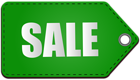 Green Sale Tag Transparent PNG Clip Art Image