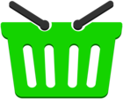 Green Shopping Basket PNG Clipart