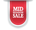 Mid Season Sale Label PNG Clipart Image