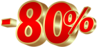 Minus Eighty Percent PNG Clipart