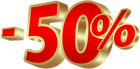 Minus Fifty Percent PNG Clipart