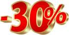 Minus Thirty Percent PNG Clipart