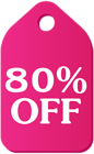 Pink Discount Tag PNG Clip Art Image