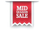 Red Mid Season Sale Label PNG Clipart Image