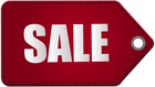 Red Sale Tag Transparent PNG Clip Art Image