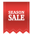 Red Season Sale Label PNG Clipart Image