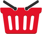 Red Shopping Basket PNG Clipart