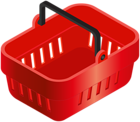 Red Shopping Basket Transparent Clipart