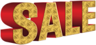Sale Transparent Red Gold PNG Clip Art