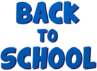 Back to School Text Blue PNG Clipart