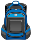 Black and Blue Backpack PNG Vector Clipart