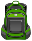 Black and Green Backpack PNG Vector Clipart