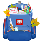 Blue School Backpack PNG Clipart
