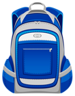 Blue and Grey Backpack PNG Vector Clipart