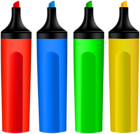 Colored Markers PNG Clip Art Image