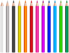 Colored Pencils Set PNG Clip Art Image
