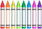 Colorful Crayons PNG Clipart