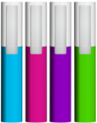 Colorful Markers PNG Clip Art Image