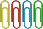 Colorful Paper Clips PNG Clipart Image