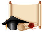Diploma and Graduation Cap PNG Clipart Picture