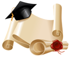 Diploma and Graduation Hat PNG Clipart Picture