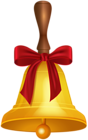 Gold School Bell PNG Clip Art Image