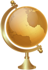 Gold World Globe PNG Clip Art