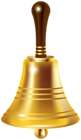 Golden School Bell PNG Transparent Clipart
