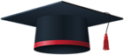 Graduation Cap Black and Red PNG Clipart