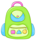 Green School Backpack PNG Clipart