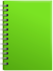Green Spiral Notebook PNG Clipart