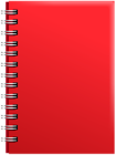 Red Spiral Notebook PNG Clipart